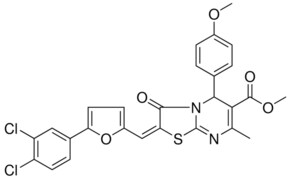 METHYL (2E)-2-{[5-(3,4-DICHLOROPHENYL)-2-FURYL]METHYLENE}-5-(4-METHOXYPHENYL)-7-METHYL-3-OXO-2,3-DIHYDRO-5H-[1,3]THIAZOLO[3,2-A]PYRIMIDINE-6-CARBOXYLATE AldrichCPR