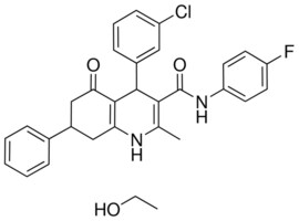 4-(3-CHLOROPHENYL)-N-(4-FLUOROPHENYL)-2-METHYL-5-OXO-7-PHENYL-1,4,5,6,7,8-HEXAHYDRO-3-QUINOLINECARBOXAMIDE COMPOUND WITH ETHANOL AldrichCPR