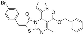 BENZYL (2E)-2-(4-BROMOBENZYLIDENE)-7-METHYL-3-OXO-5-(2-THIENYL)-2,3-DIHYDRO-5H-[1,3]THIAZOLO[3,2-A]PYRIMIDINE-6-CARBOXYLATE AldrichCPR