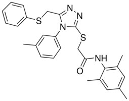 N-MESITYL-2-({4-(3-METHYLPHENYL)-5-[(PHENYLSULFANYL)METHYL]-4H-1,2,4-TRIAZOL-3-YL}SULFANYL)ACETAMIDE AldrichCPR