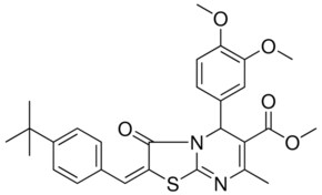 METHYL (2E)-2-(4-TERT-BUTYLBENZYLIDENE)-5-(3,4-DIMETHOXYPHENYL)-7-METHYL-3-OXO-2,3-DIHYDRO-5H-[1,3]THIAZOLO[3,2-A]PYRIMIDINE-6-CARBOXYLATE AldrichCPR