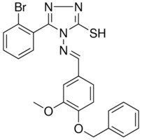 4-((4-(BENZYLOXY)-3-MEO-BENZYLIDENE)AMINO)-5-(2-BR-PH)-4H-1,2,4-TRIAZOLE-3-THIOL AldrichCPR