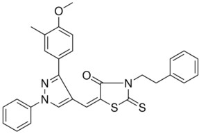 (5E)-5-{[3-(4-METHOXY-3-METHYLPHENYL)-1-PHENYL-1H-PYRAZOL-4-YL]METHYLENE}-3-(2-PHENYLETHYL)-2-THIOXO-1,3-THIAZOLIDIN-4-ONE AldrichCPR