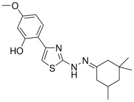 3,3,5-TRIMETHYLCYCLOHEXANONE [4-(2-HYDROXY-4-METHOXYPHENYL)-1,3-THIAZOL-2-YL]HYDRAZONE AldrichCPR