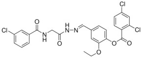 4-(2-(((3-CHLOROBENZOYL)AMINO)ACETYL)CARBOHYDRAZONOYL)-2-ETHOXYPHENYL 2,4-DICHLOROBENZOATE AldrichCPR