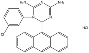 6-(9-anthryl)-1-(3-chlorophenyl)-1,6-dihydro-1,3,5-triazine-2,4-diamine hydrochloride AldrichCPR