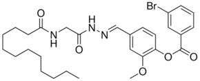 4-(2-((DODECANOYLAMINO)ACETYL)CARBOHYDRAZONOYL)-2-METHOXYPHENYL 3-BROMOBENZOATE AldrichCPR