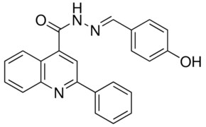2-PHENYL-QUINOLINE-4-CARBOXYLIC ACID (4-HYDROXY-BENZYLIDENE)-HYDRAZIDE AldrichCPR