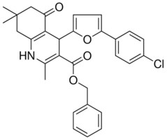 BENZYL 4-[5-(4-CHLOROPHENYL)-2-FURYL]-2,7,7-TRIMETHYL-5-OXO-1,4,5,6,7,8-HEXAHYDRO-3-QUINOLINECARBOXYLATE AldrichCPR