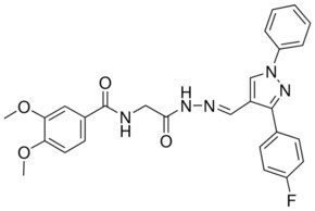 N-(2-(2-((3-(4-FLUOROPHENYL)-1-PHENYL-1H-PYRAZOL-4-YL)METHYLENE)HYDRAZINO)-2-OXOETHYL)-3,4-DIMETHOXYBENZAMIDE AldrichCPR
