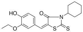 3-CYCLOHEXYL-5-(3-ETHOXY-4-HYDROXY-BENZYLIDENE)-2-THIOXO-THIAZOLIDIN-4-ONE AldrichCPR