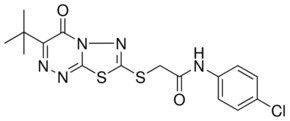 2-[(3-TERT-BUTYL-4-OXO-4H-[1,3,4]THIADIAZOLO[2,3-C][1,2,4]TRIAZIN-7-YL)SULFANYL]-N-(4-CHLOROPHENYL)ACETAMIDE AldrichCPR