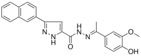 N'-(1-(4-HO-3-MEO-PHENYL)ETHYLIDENE)-3-(2-NAPHTHYL)-1H-PYRAZOLE-5-CARBOHYDRAZIDE AldrichCPR