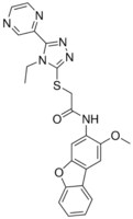2-{[4-ETHYL-5-(2-PYRAZINYL)-4H-1,2,4-TRIAZOL-3-YL]SULFANYL}-N-(2-METHOXYDIBENZO[B,D]FURAN-3-YL)ACETAMIDE AldrichCPR