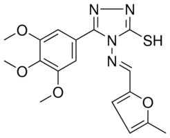 4-{[(E)-(5-METHYL-2-FURYL)METHYLIDENE]AMINO}-5-(3,4,5-TRIMETHOXYPHENYL)-4H-1,2,4-TRIAZOL-3-YL HYDROSULFIDE AldrichCPR