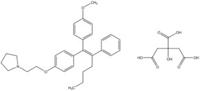 1-(2-{4-[(1E)-1-(4-methoxyphenyl)-2-phenyl-1-hexenyl]phenoxy}ethyl)pyrrolidine 2-hydroxy-1,2,3-propanetricarboxylate AldrichCPR