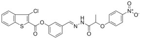 3-((E)-{2-[2-(4-NITROPHENOXY)PROPANOYL]HYDRAZONO}METHYL)PHENYL 3-CHLORO-1-BENZOTHIOPHENE-2-CARBOXYLATE AldrichCPR