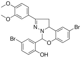 4-BROMO-2-[9-BROMO-2-(3,4-DIMETHOXYPHENYL)-1,10B-DIHYDROPYRAZOLO[1,5-C][1,3]BENZOXAZIN-5-YL]PHENOL AldrichCPR