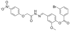 2-METHOXY-4-(2-((4-NITROPHENOXY)ACETYL)CARBOHYDRAZONOYL)PHENYL 3-BROMOBENZOATE AldrichCPR