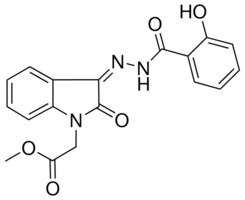 METHYL (3-((2-HYDROXYBENZOYL)HYDRAZONO)-2-OXO-2,3-DIHYDRO-1H-INDOL-1-YL)ACETATE AldrichCPR