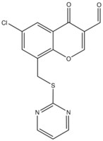 6-Chloro-4-oxo-8-(pyrimidin-2-ylsulfanylmethyl)-4H-chromene-3-carbaldehyde