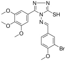 4-{[(E)-(3-BROMO-4-METHOXYPHENYL)METHYLIDENE]AMINO}-5-(3,4,5-TRIMETHOXYPHENYL)-4H-1,2,4-TRIAZOLE-3-THIOL AldrichCPR