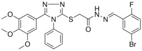 N'-[(E)-(5-BROMO-2-FLUOROPHENYL)METHYLIDENE]-2-{[4-PHENYL-5-(3,4,5-TRIMETHOXYPHENYL)-4H-1,2,4-TRIAZOL-3-YL]SULFANYL}ACETOHYDRAZIDE AldrichCPR