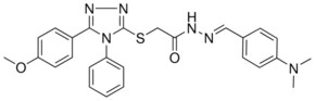 N'-{(E)-[4-(DIMETHYLAMINO)PHENYL]METHYLIDENE}-2-{[5-(4-METHOXYPHENYL)-4-PHENYL-4H-1,2,4-TRIAZOL-3-YL]SULFANYL}ACETOHYDRAZIDE AldrichCPR
