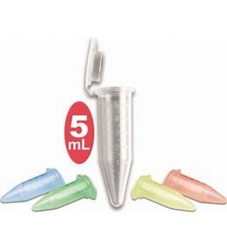 Alkali Scientific™ 5mL Snap-Cap Centrifuge Tubes 5mL , flip cap tube, assorted colors, non-4 bags of 50, 200/Pk