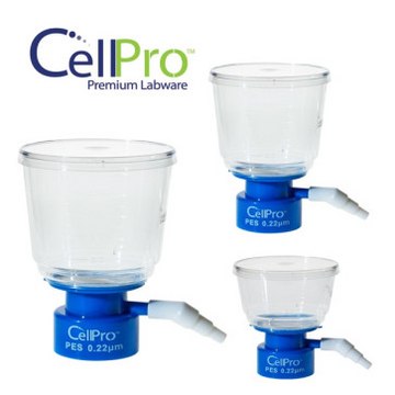 Alkali Scientific™ CellPro™ Bottle Top Filter 250mL , PES Filter Material, 0.22μm, 50mm, 1/Bag, 24/CS
